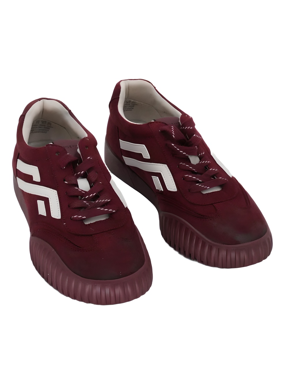 Franco Sarto Sienna Flexa Oxblood Red Microfiber Fashion Sneakers Size 8M